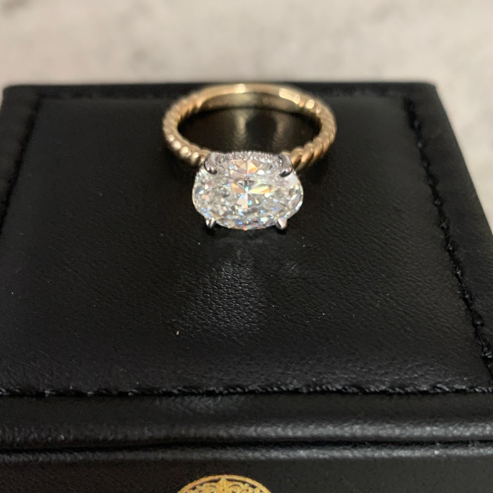 3 Ct lab grown IGI certified diamond ring